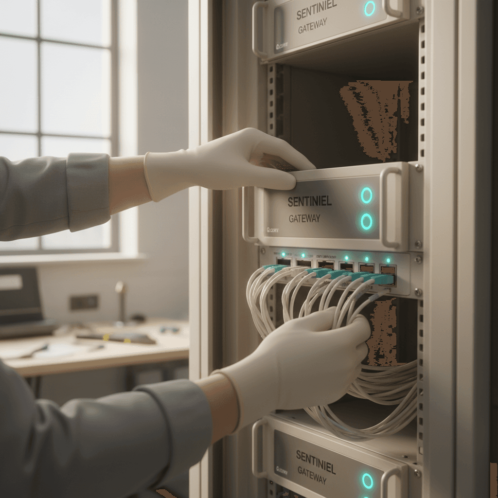 Simple edge device installation with clear indicator lights