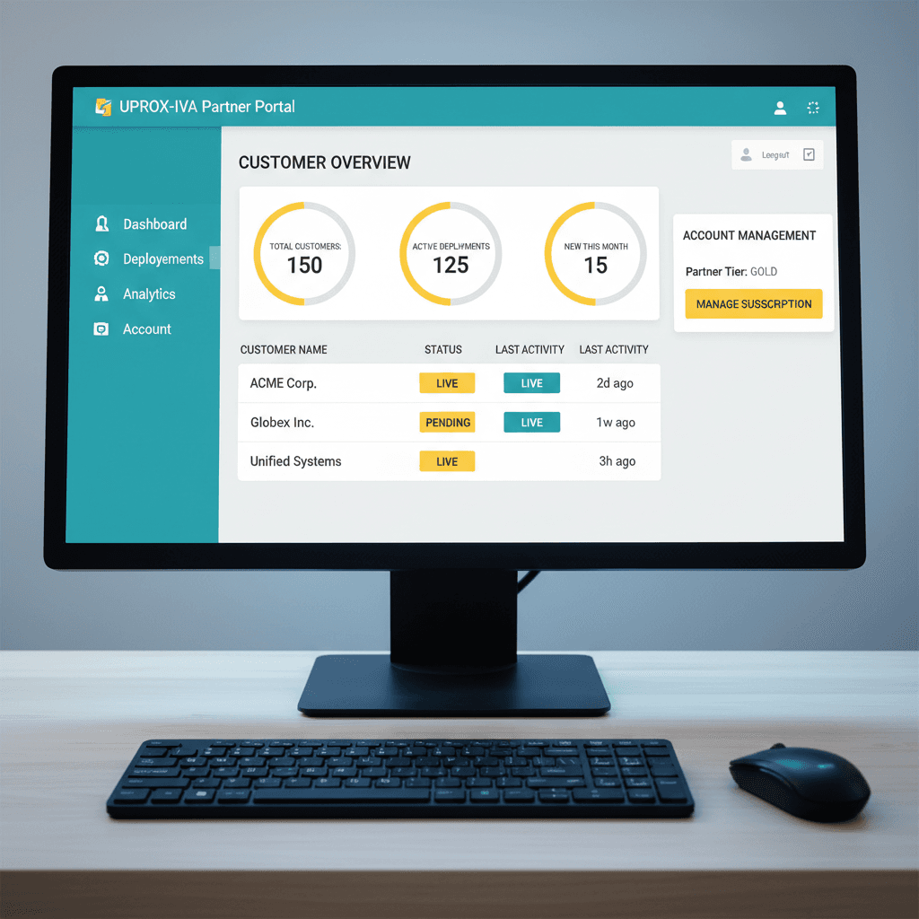 Partner portal dashboard interface