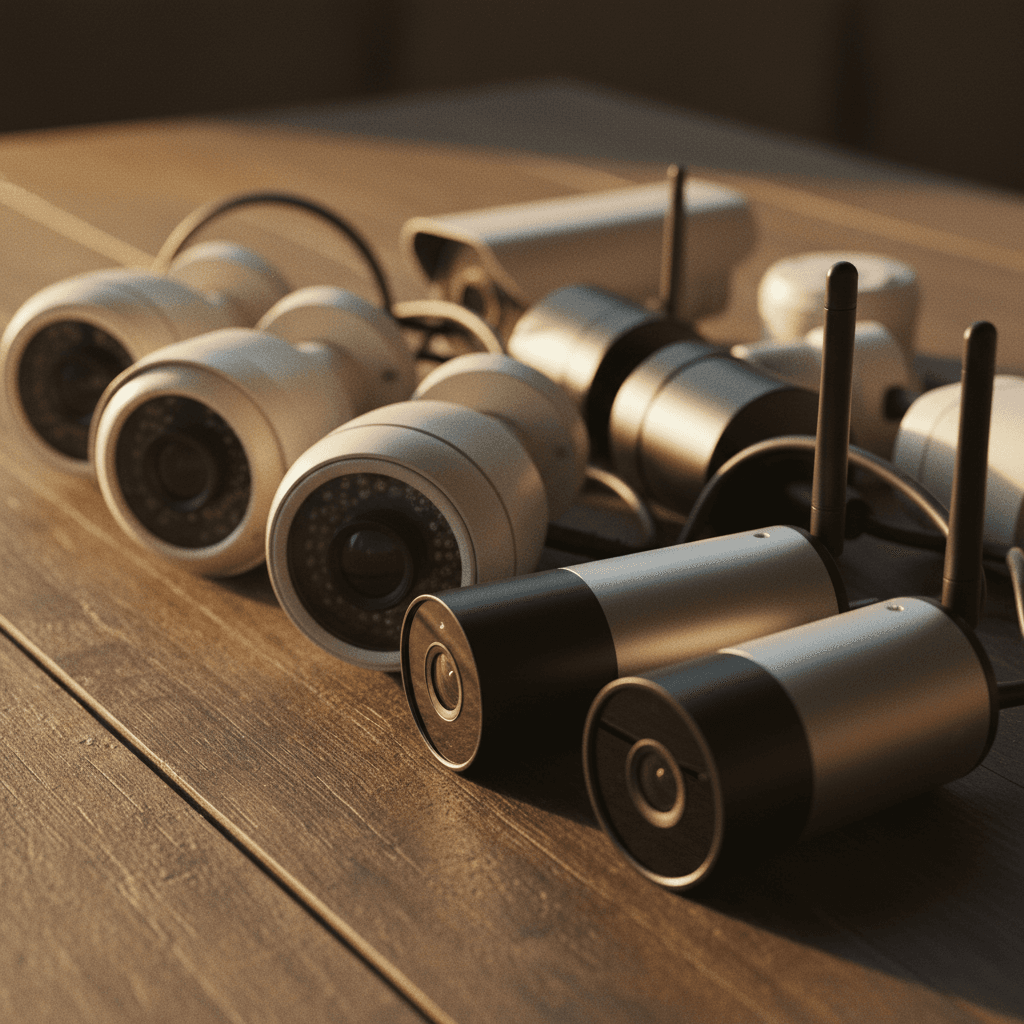 Collection of compatible security camera types